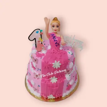 Barbie doll cake